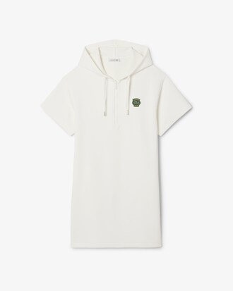 Kleid aus Piqué mit Kapuze