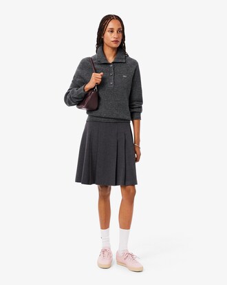 Pullover aus Tuchwolle mit hohem Kragen