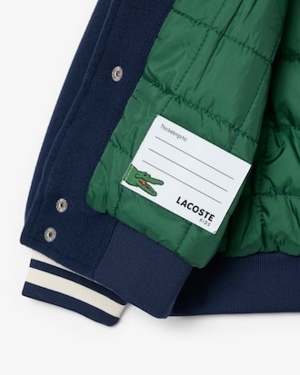 Unisex-Jacke in Filzoptik mit Badge-Effekt