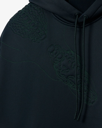 Hoodie Runway mit gesticktem Krokodil