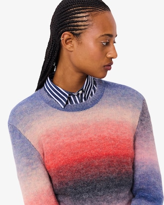 Pullover mit Ombré-Effekt und Rundhalsausschnitt