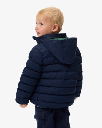 Puffer-Jacke aus Diamant-Taft mit Kapuze