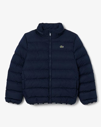 Unisex Puffer-Jacke aus Diamant-Taft mit Kapuze