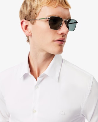 Slim Fit-Hemd aus Stretch-Popeline