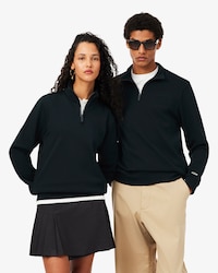 Sweatshirt mit hohem Nacken, Tiefpr&auml;gung und Rei&szlig;verschluss