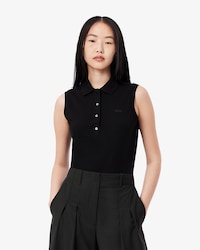 Ärmelloses, dehnbares Slim Fit-Polohemd L.12.D
