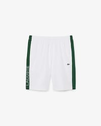 Sportshorts aus Diamant-Taft mit Streifenakzent