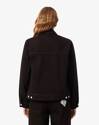 Slim Fit-Jacke aus Denim mit Knöpfen