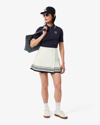 Slim Fit-Polohemd mit zweifarbigem Badge-Akzent