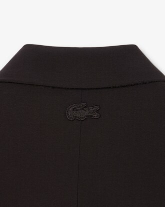 Slim Fit-Blazer aus Wolle mit gesticktem Krokodil