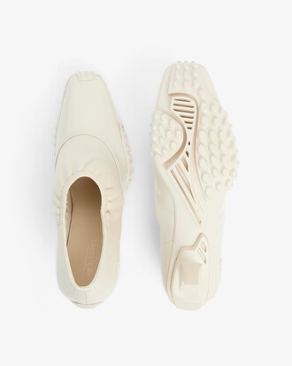 Damen-Sneakers Runway aus Leder mit Absatz