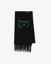 Schal aus Wolljacquard mit Branding