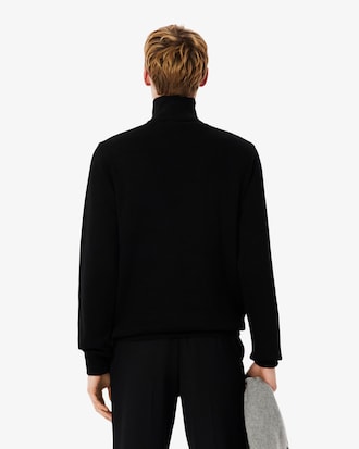 Sweatshirt aus Interlock mit hohem Kragen und Reißverschluss