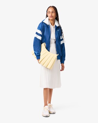 &Uuml;bergro&szlig;es Sweatshirt aus Pointelle-Satin mit Streifen