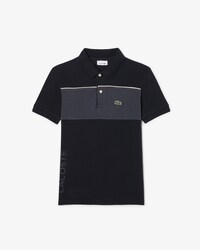 Polohemd aus Petit Piqu&eacute; mit Colorblock-Design