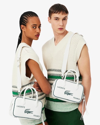 Kleine Sporttasche Runway aus bedrucktem Leder