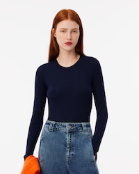 Pullover aus Merinowolle mit 3D-Rippstrick