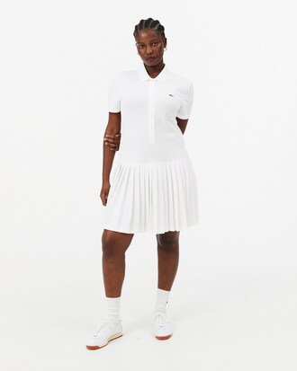 Polokleid aus Stretch-Piqu&eacute; mit Falten