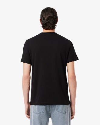 T-Shirt aus Baumwolljersey mit Lacoste-Einfassung
