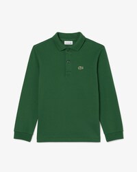 Polohemd aus Petit Piqué mit langen Ärmeln