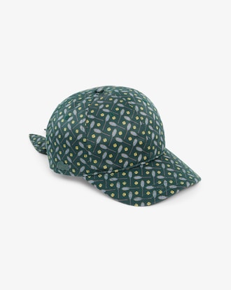 Cap aus Satin mit Krawattenakzent