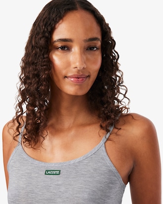 Slim Fit-Tanktop aus Jersey mit Badge-Akzent