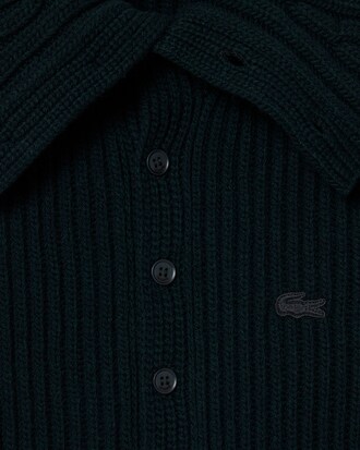 Pullover Runway aus Wolle mit Zopfmuster und Kragen