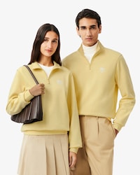 Sweatshirt mit Reißverschluss, hohem Kragen und Print