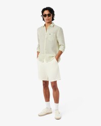 Gestreiftes Regular Fit-Leinenhemd