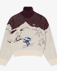 Pullover Archive Edition aus Jacquard mit gestreiftem Rollkragen