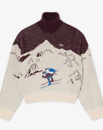 Pullover Archive Edition aus Jacquard mit gestreiftem Rollkragen