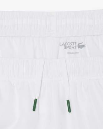 Sportshorts aus Diamant-Taft mit Streifenakzent