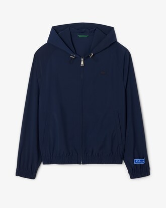 Jacke aus Flanell-Baumwollgemisch mit Kapuze