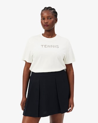 Tennis-T-Shirt mit Stickerei