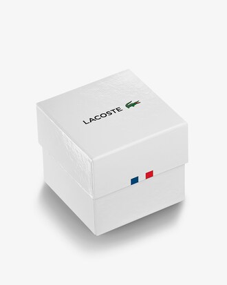 LACOSTE MOVE 12.12 Dreizeigeruhr aus khakifarbenem Silikon