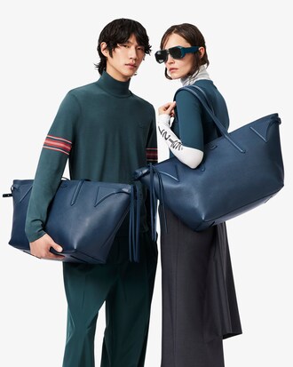 Runway Tote Bag aus genarbtem Leder