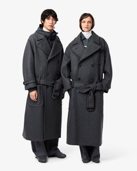 Runway oversized zweireihiger Wollmantel
