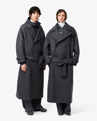 Runway oversized zweireihiger Wollmantel