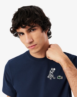 Tennis-T-Shirt mit Print und Ultra-Dry-Technologie