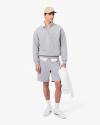 Sweatshirt aus Fleece mit Kragen und Rei&szlig;verschluss