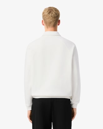 Loose Fit-Sweatshirt aus Fleece mit Polokragen