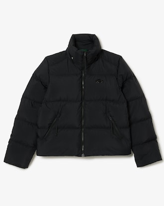 Relaxed Fit-Daunenjacken aus Wolle mit Kapuze