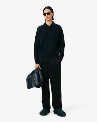 Pullover Runway aus Filzwolle mit Polokragen