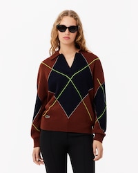 Pullover mit Polokragen und zeitlosen Jacquard-Intarsien
