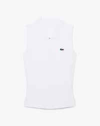 &Auml;rmelloses Tennis-Polohemd aus Stretch-Materialmix