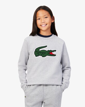 Unisex-Hoodie aus Fleece mit Krokodil