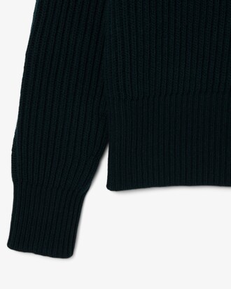 Pullover Runway aus Wolle mit Zopfmuster und Kragen