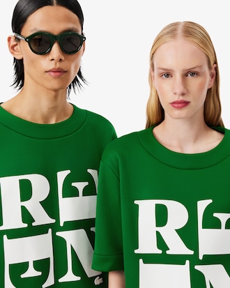 T-Shirt Runway aus grafischer Seide