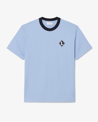 Franz&ouml;sisches T-Shirt mit Badge-Akzent
