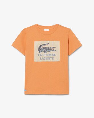 T-Shirt aus Baumwolle mit Badge-Akzent